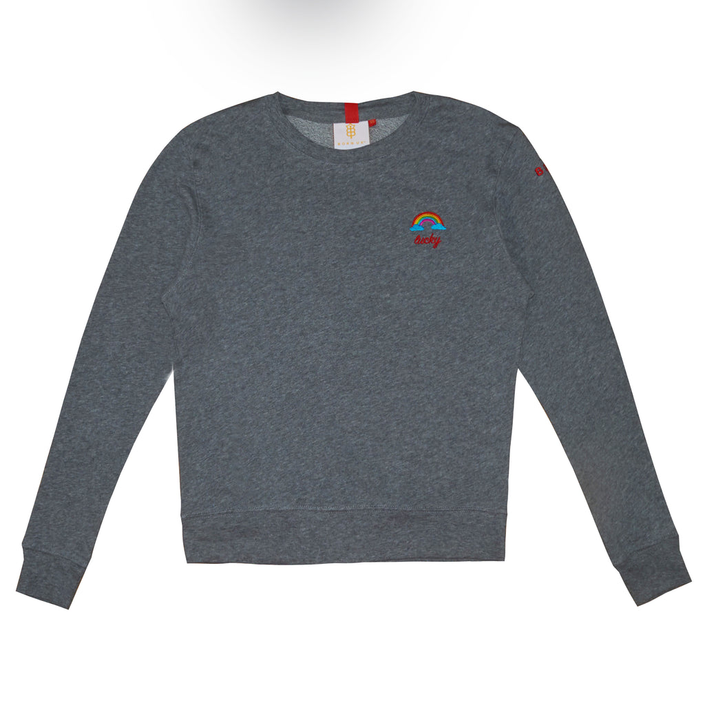 Women's Born Lucky Rainbow Sweater