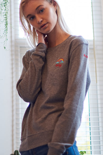 Women's Born Lucky Rainbow Sweater